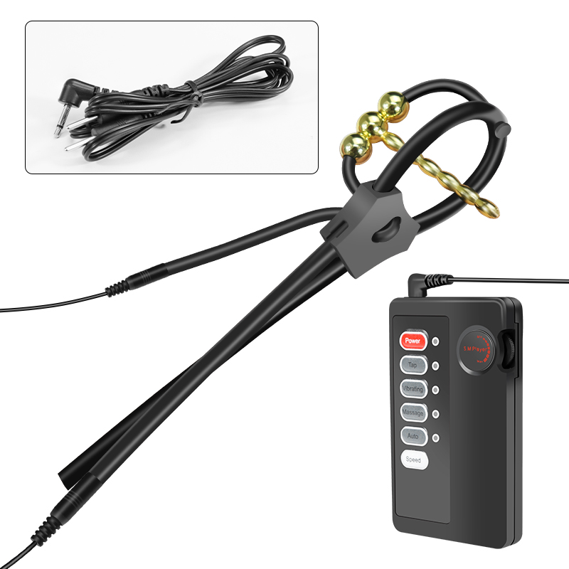 Stainless Steel Urethral Plug with Conductive Silicone Ring - 6-Bead Wired Version - image 8