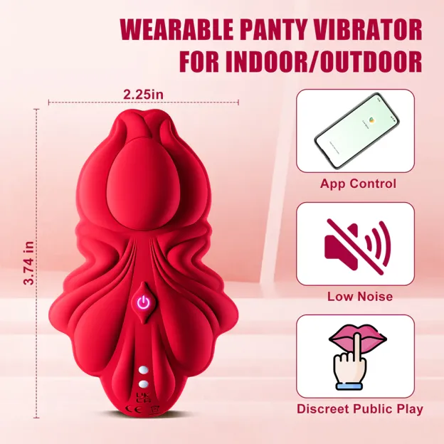 Wearable Panty Vibrator Mini Vibrators with APP Remote Control 