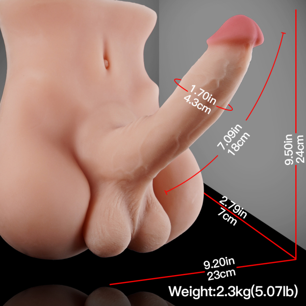Lifelike Men's Torso for Women – Realistic Cock & Anal Experience
