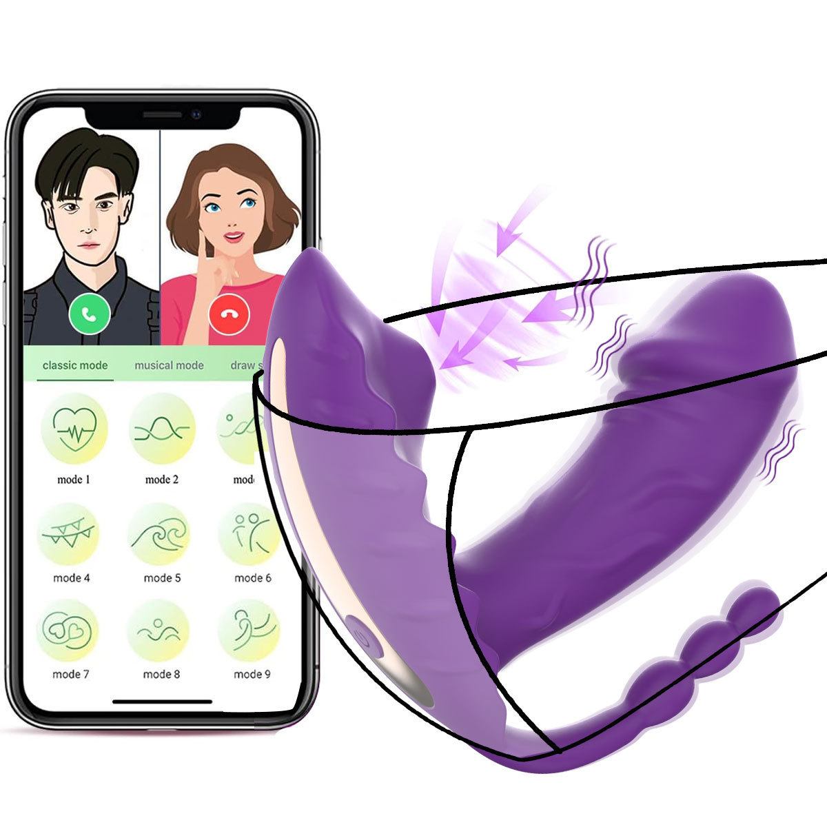 3.62'' App Control Vibrator - Purple - image 8