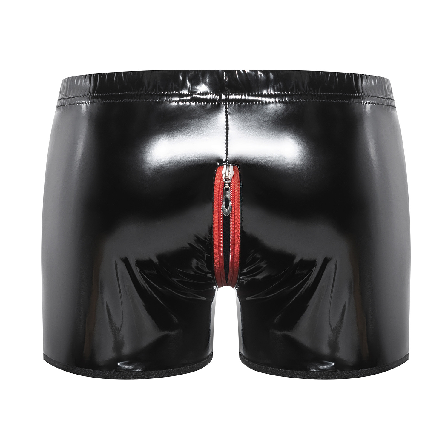 Men's Patent Leather Zipper Boxer Shorts - image 3