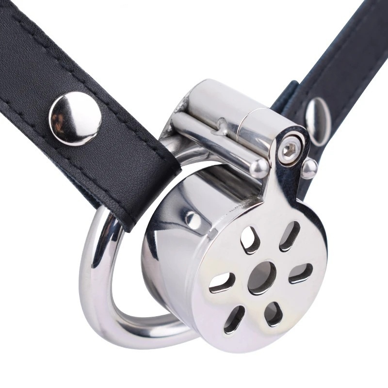 Chastity Cage with Leather Belt -WeLovePlugs