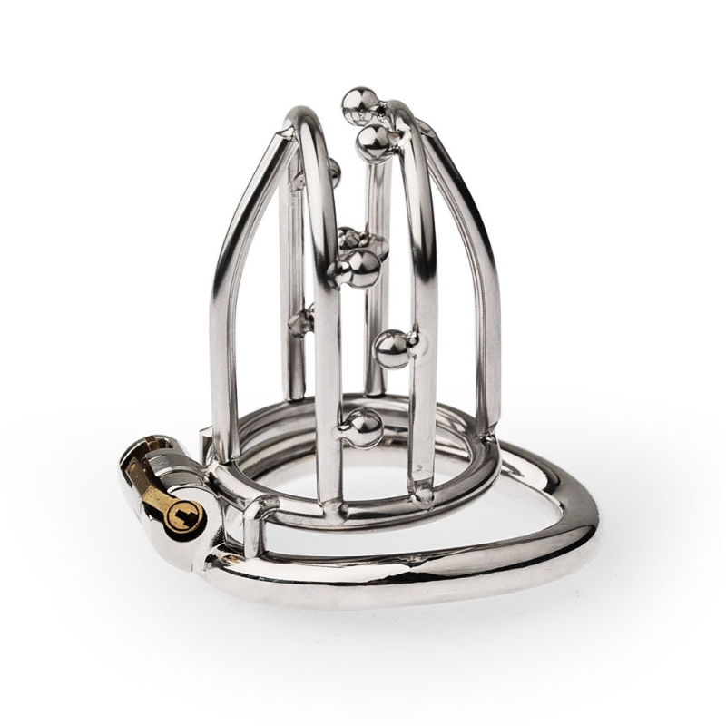 2.36'' Straight Stainless Steel Chastity Cage-WeLovePlugs