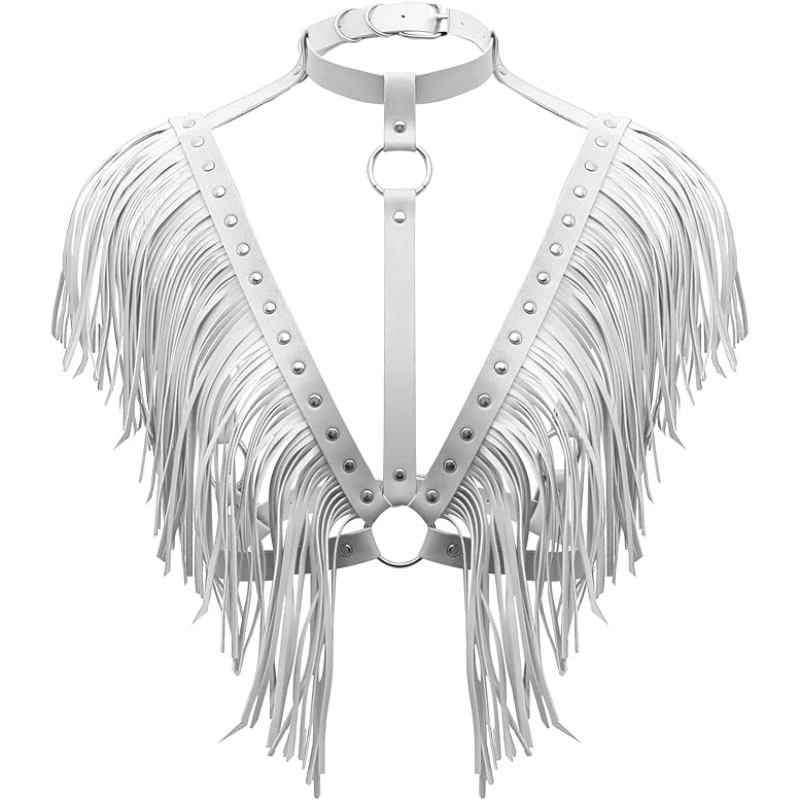 FlexLuxe Adjustable Lingerie Harness Tassel Cape-WeLovePlugs