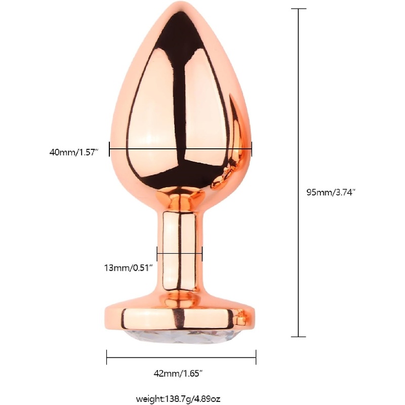 Rose Gold Premium Stainless Steel Anal Plug Set – Smooth & Stimulating