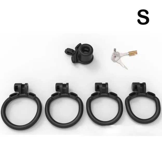 Narrow Sissy Chastity Cage With 4 Sizes Rings And Invisible Lock-WeLovePlugs