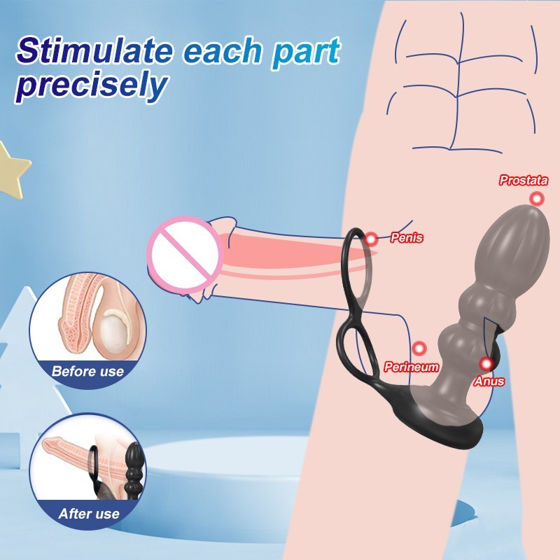 Prostate Massager with1 Trusting and 5 Vibrating Modes -WeLovePlugs