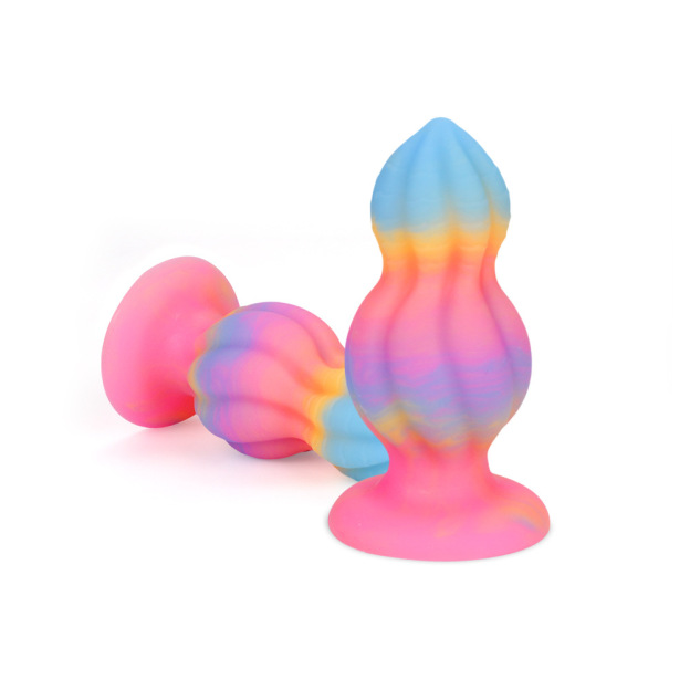 Dual-Size Fantasy Gourd Silicone Dildo with Glow-in-the-Dark & Suction Cup