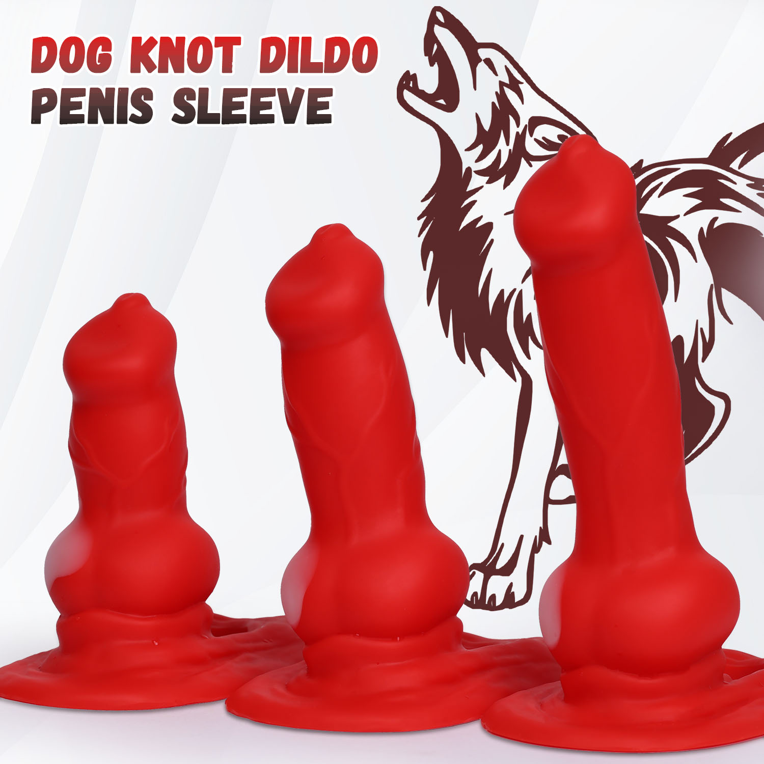 Alpha Canine Knot Fantasy Silicone Dildo - image 5