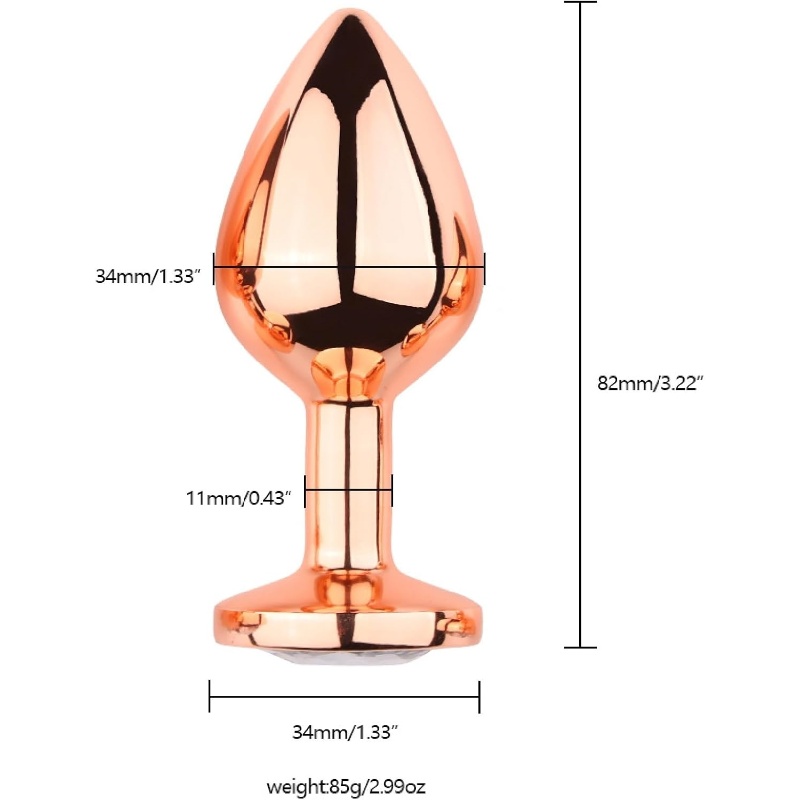 Rose Gold Premium Stainless Steel Anal Plug Set – Smooth & Stimulating-WeLovePlugs