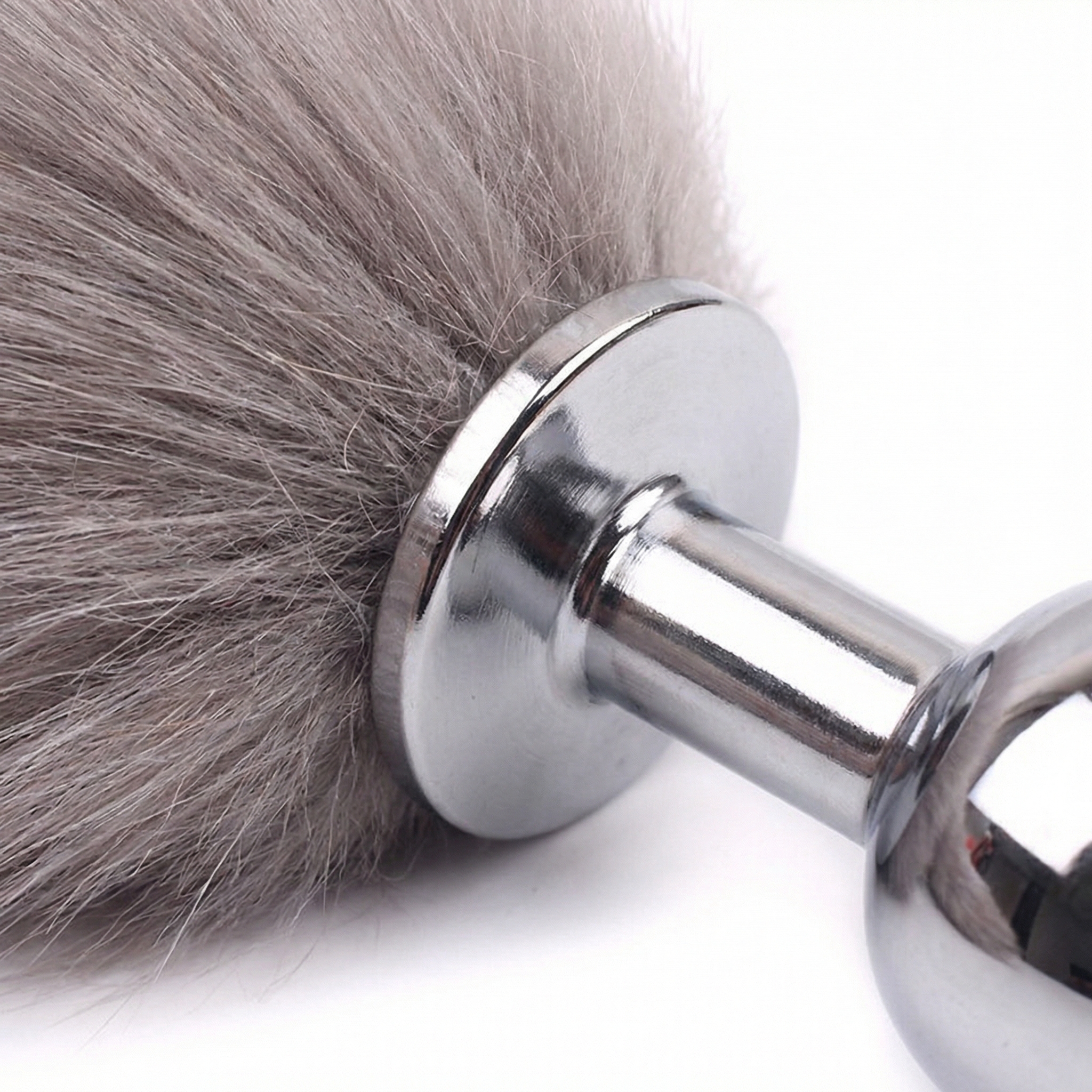 Gray Fox Tail Butt Plug • 18.1 Inch Tail - image 5