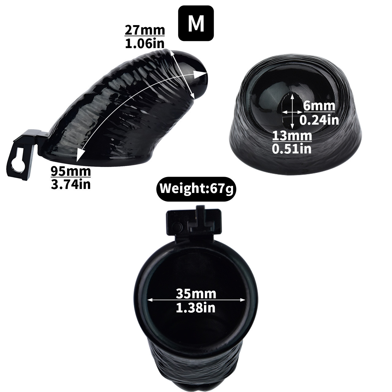 Thick Dick Resin Chastity Cage-WeLovePlugs