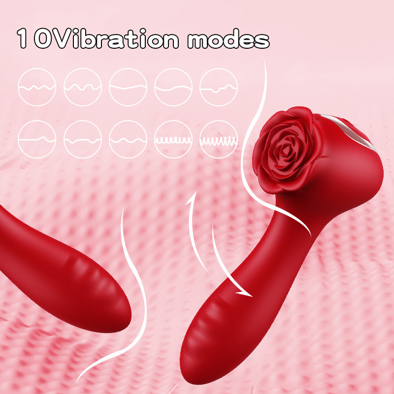Rose Bead Vibrator Clit Licking Toy-WeLovePlugs