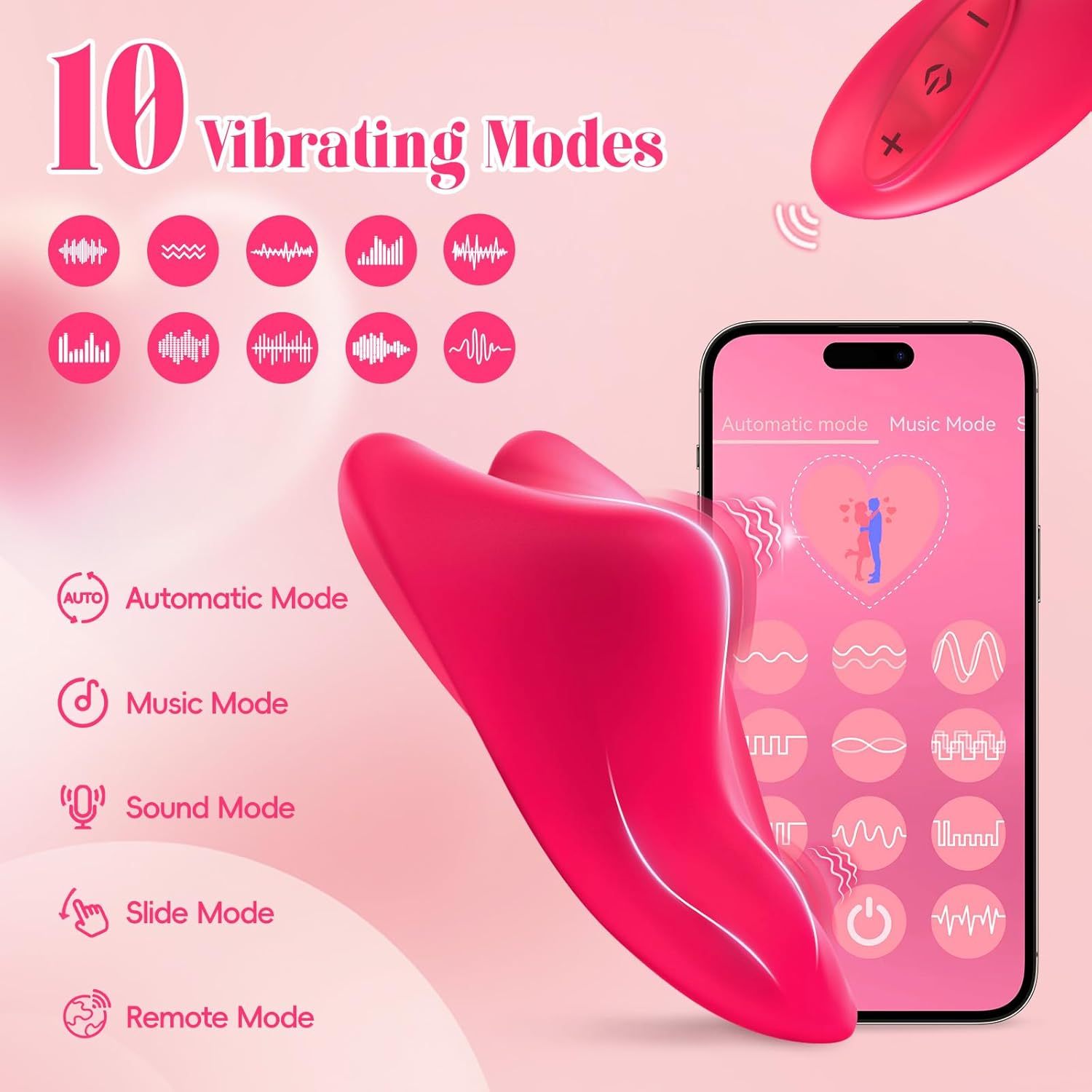 Remote Control Butterfly Vibrator App Cellphone Wearable Couple Vibrator