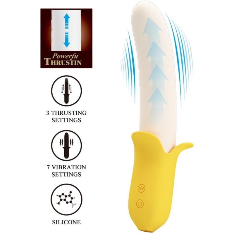 Pretty Love Banana Geek Thrusting Vibrator - image 5