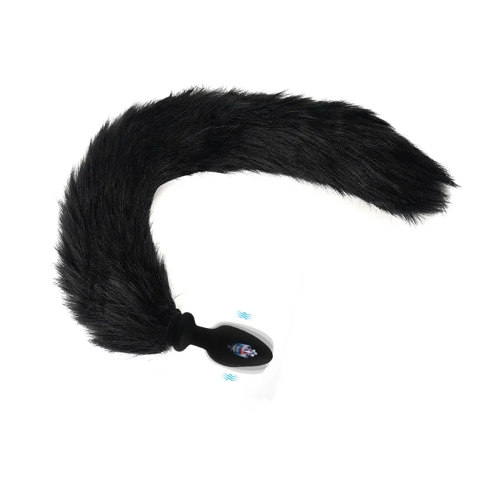 Multicolor Fox Tail Light Up Butt Plug-WeLovePlugs
