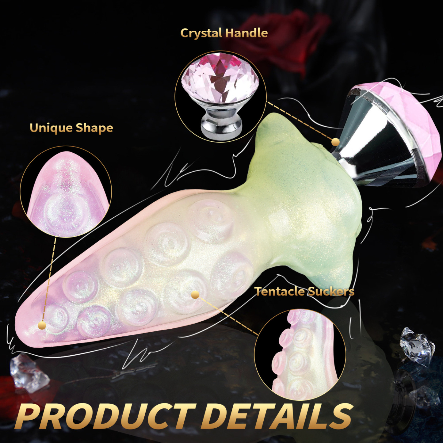 5.62'' Fantasy Tentacle Crystal Plug - image 3
