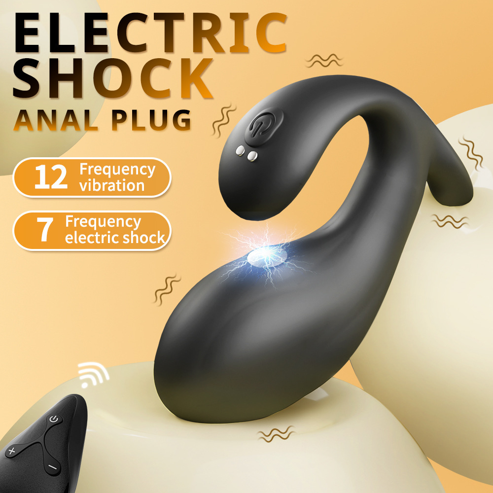 Whale-Shaped Silicone Butt Plug - Black - image 2