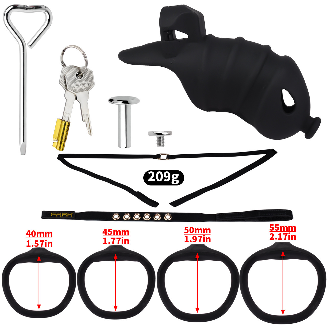 Premium Silicone Chastity Cage with Urethral Tube-WeLovePlugs