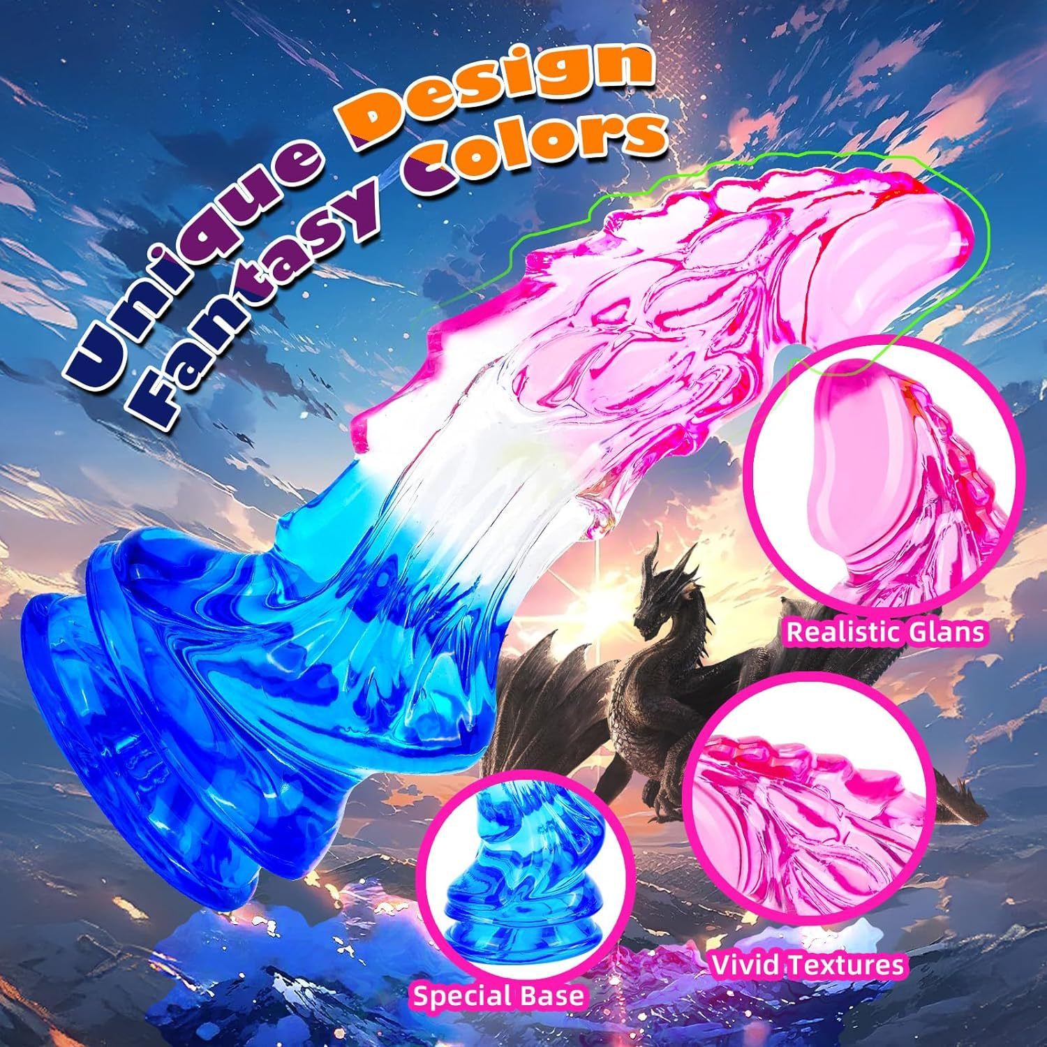 8.7” Dragon Dildo for Deep Stretch & Orgasmic Adventure