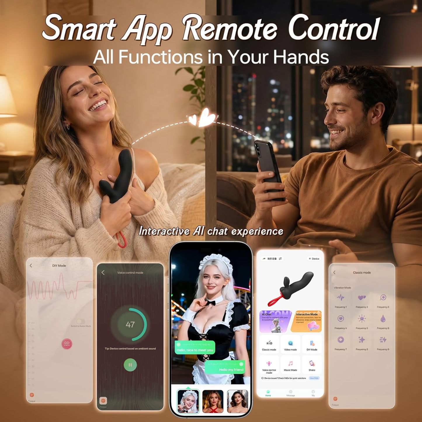Smart 2-in-1 App-Controlled Dual Motor Vibrator - image 5