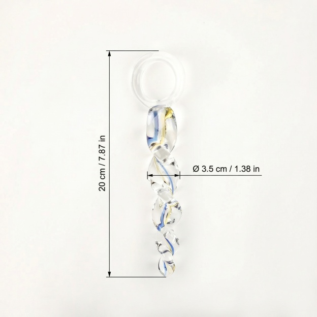 Anal Trainer Crystal Thread Glass Anal Plug - image 6