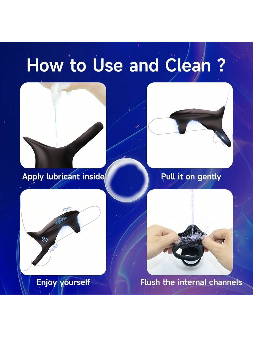 Powerful 10 Vibrations Penis Ring Vibrator APP Control -WeLovePlugs