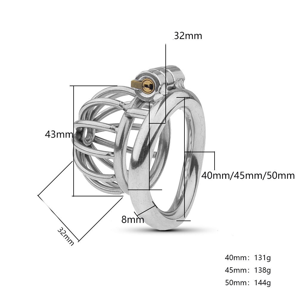 CX014 Metal Chastity Device 1.77 Inches Long -WeLovePlugs