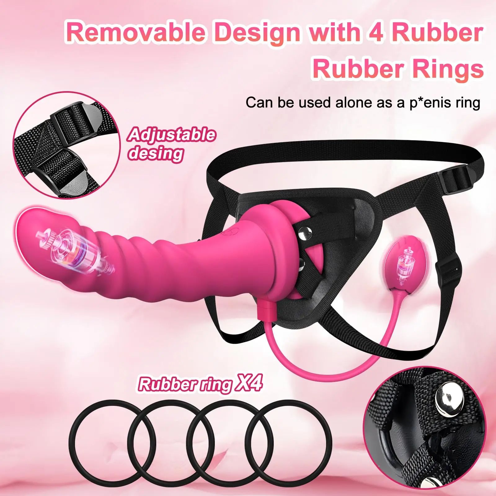 App-Controlled Strapless Strap-On with Anal Plug