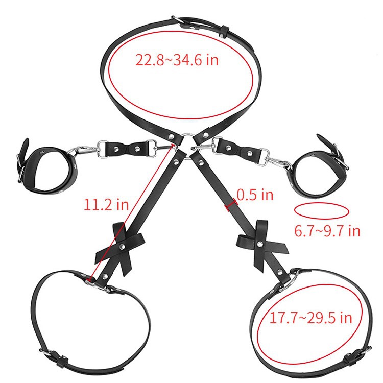 BDSM Hand Wrsit Restraints Spreader Bar Lingerie Harness