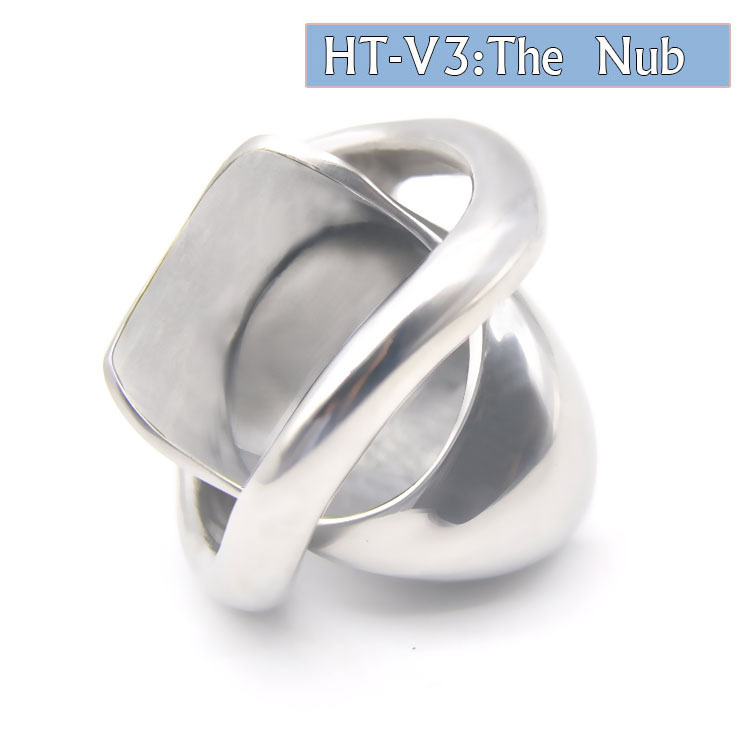 HT-V3: The Nub Metal Chastity Cage Holy Trainer -WeLovePlugs