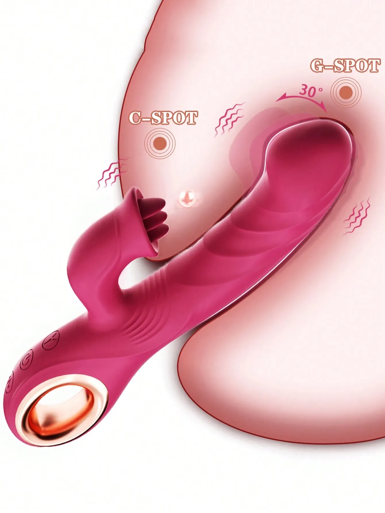 LickThrust 3-in-1 Pleasure Dual Vibrator Wand-WeLovePlugs