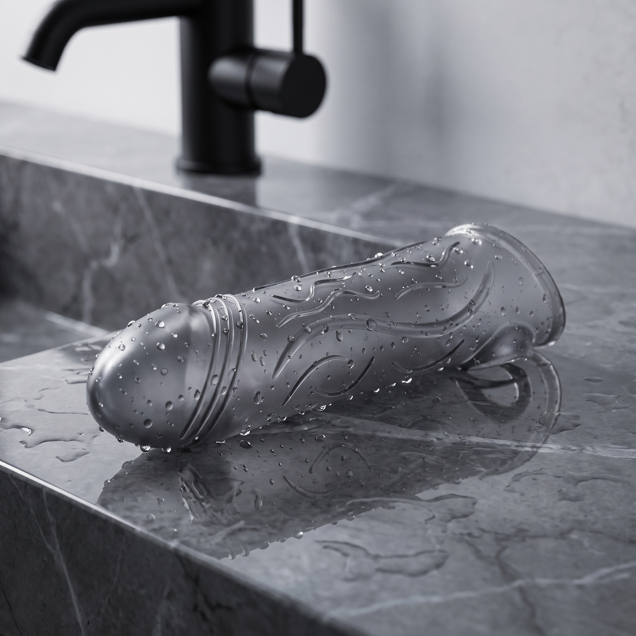 Flexible Ribbed Silicone Penis Sleeve - image 14