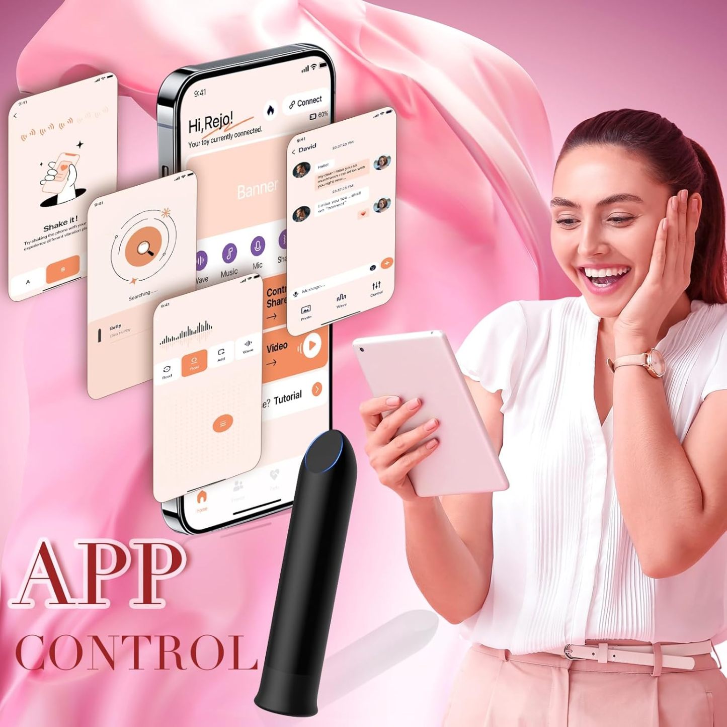 APP Remote Control Bullet Vibrator with 10 Vibration Modes