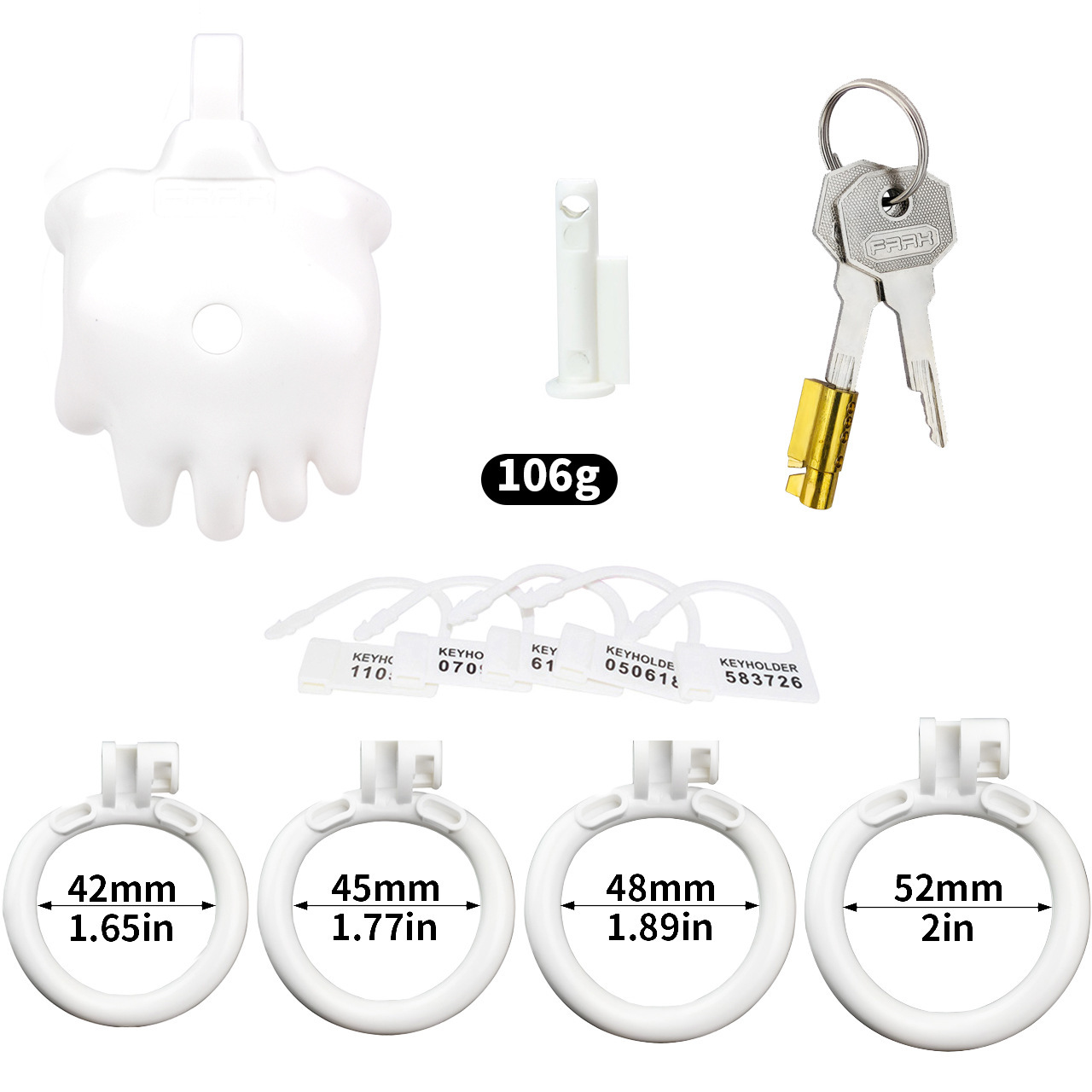 Resin Flat Sissy Chastity Cage with Urethral Tube-WeLovePlugs