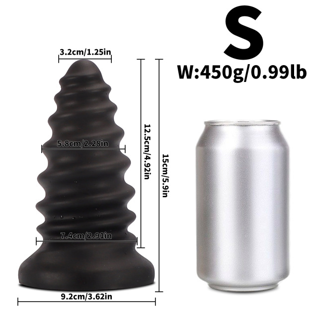 Triple-Stage Titan Huge Spiral Butt Plug-WeLovePlugs