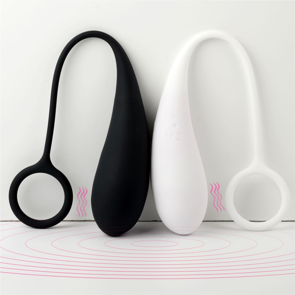 App Control Dual-Color Cock Ring with Vibrating Egg
