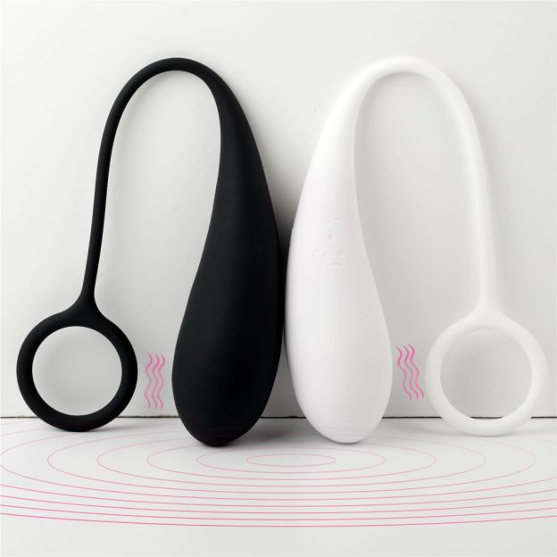 App Control Dual-Color Cock Ring with Vibrating Egg