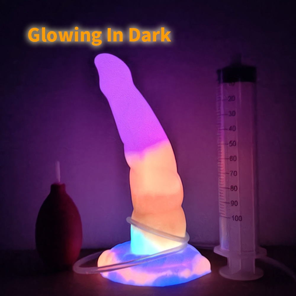 Realistic Spray Light Ejaculating Dildo With Suction Cup-WeLovePlugs