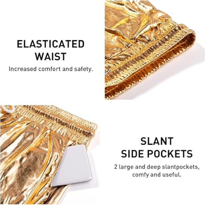 Mens Sexy Shorts Metallic Shiny Short Pants - image 2
