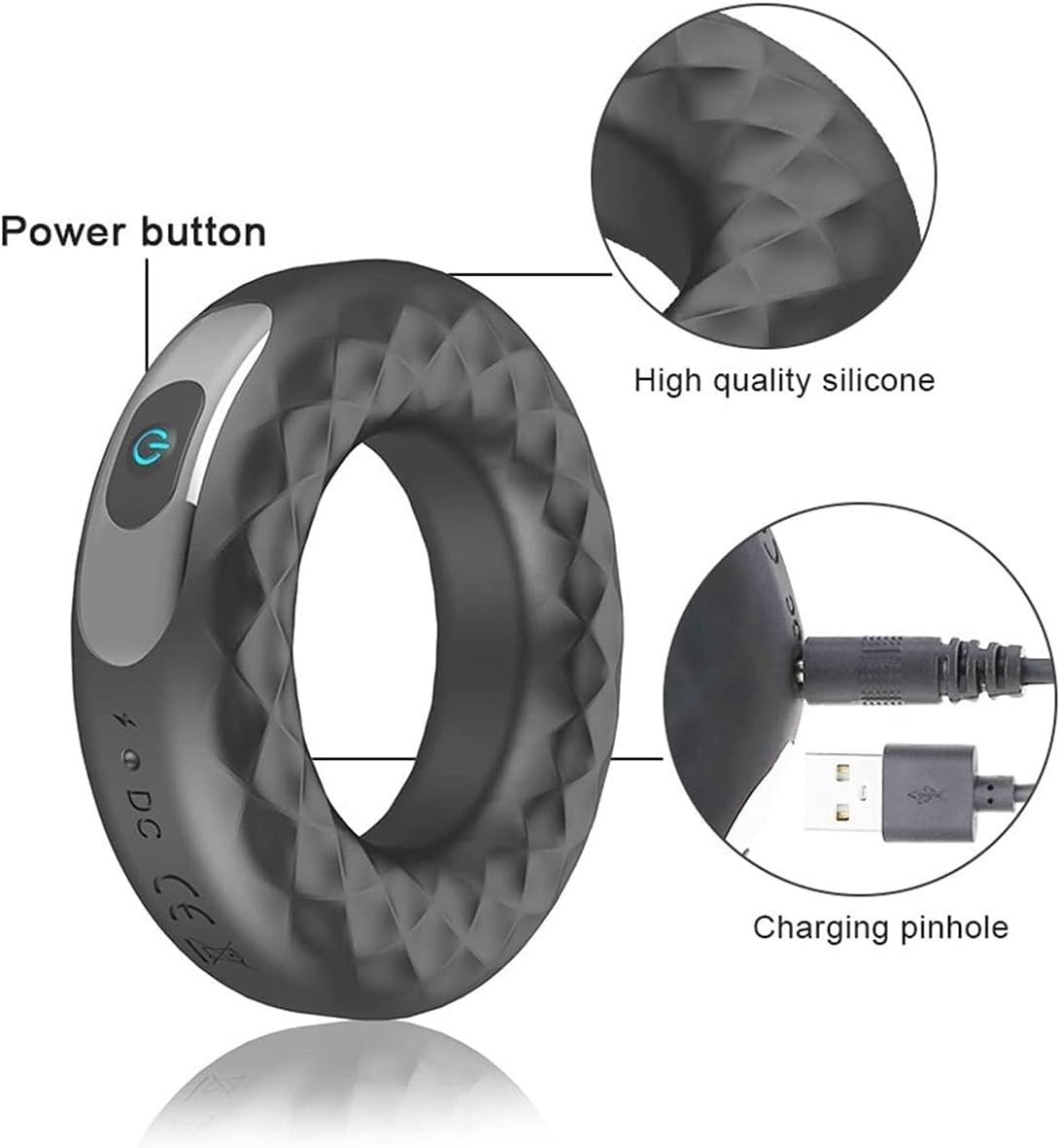 Electric Cock Ring (Delay 10 Vibration Modes+Clitoris Stimulation)-WeLovePlugs