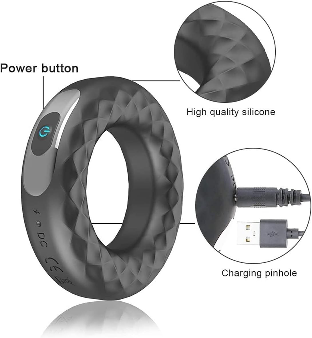 Electric Cock Ring (Delay 10 Vibration Modes+Clitoris Stimulation)-WeLovePlugs