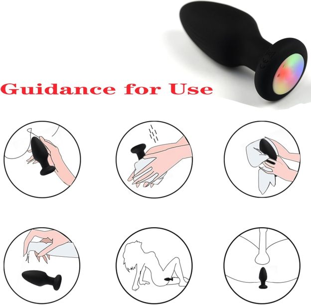 Multicolor Fox Tail Light Up Butt Plug with Remote 