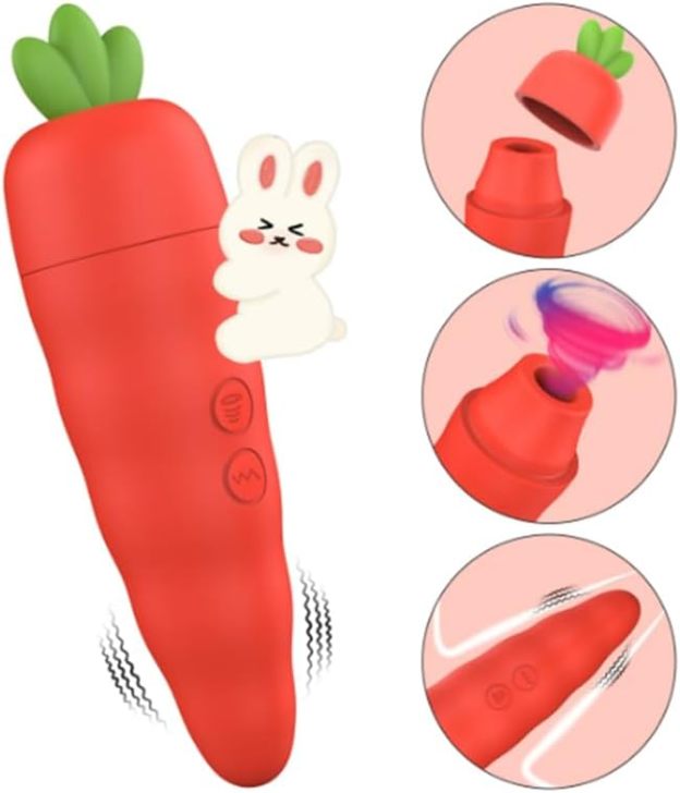 Dual-Pleasure Carrot Vibrator-WeLovePlugs