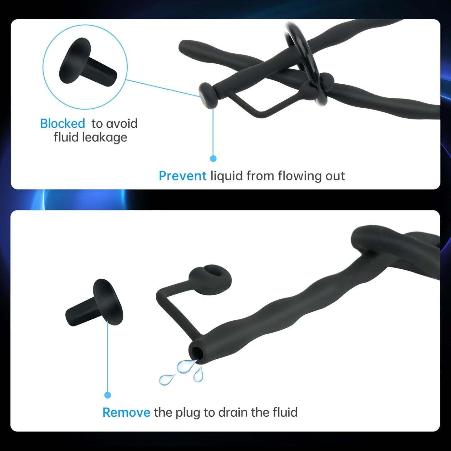 Man-creampie Maker Beaded Silicone Urethral Sounds 