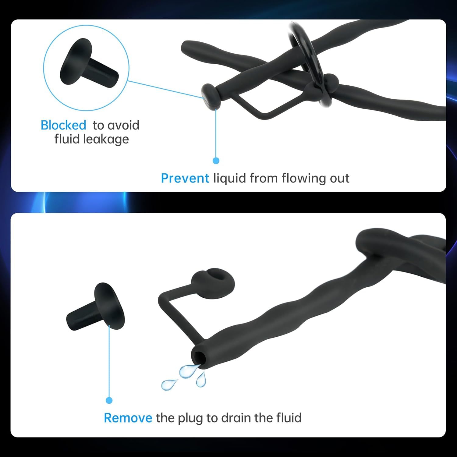 Man-creampie Maker Beaded Silicone Urethral Sounds 