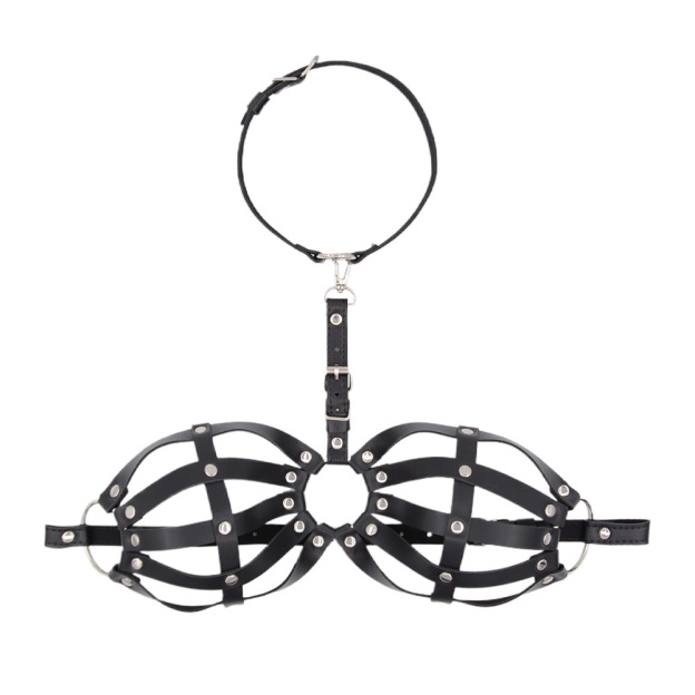Sexy BDSM Halter Harness Cage Bra Lingerie-WeLovePlugs