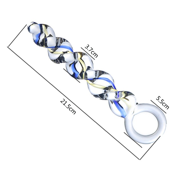 Crystal Touch: Temperature Play Glass Butt Plug Dildo-WeLovePlugs