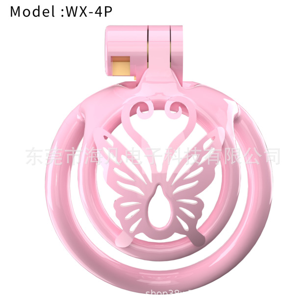 Butterfly Sissy Chastity Cage with 5 Rings -WeLovePlugs