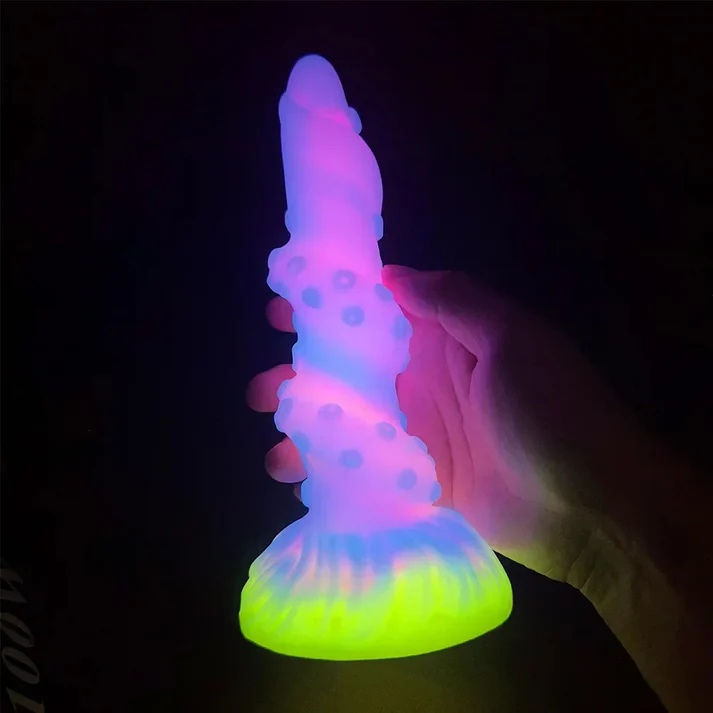 8.26'' Fantasy Tentacle Dildo with Multi-Texture Design & Glow-in-the-Dark Effect - image 2